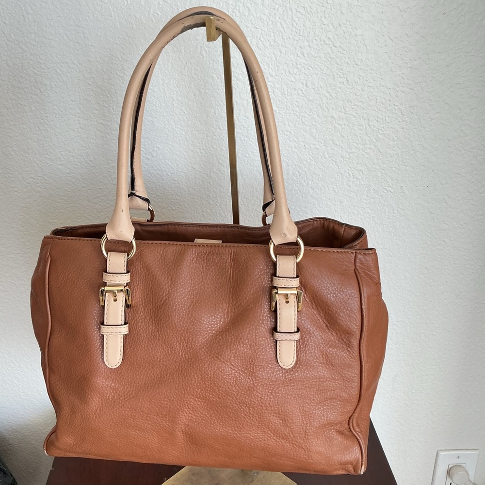 Michael Kors Tan Leather Bedford Shoulder Tote Bag